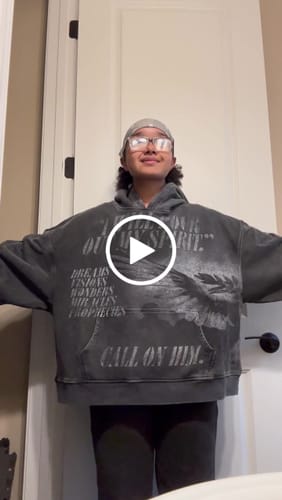 Customer video review of [PRE-ORDER - SHIPS NOVEMBER 26TH] Holy Spirit [Dove] Wrap-Around Graphic Hoodie (Oversized)