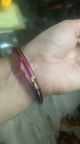 Customer photo review of "Mayur A Colorful Peacock Style!" - 916 22k Gold Bangles (Multicolour)