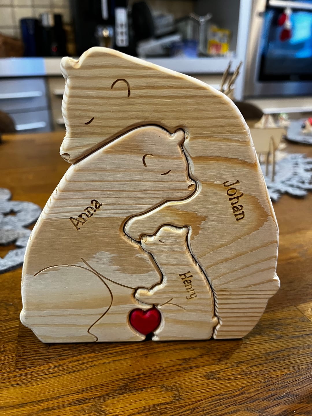 Customer photo review of Bärenfamilie - Süße Personalisierte Holzbären zum Aufstellen für die Familie
