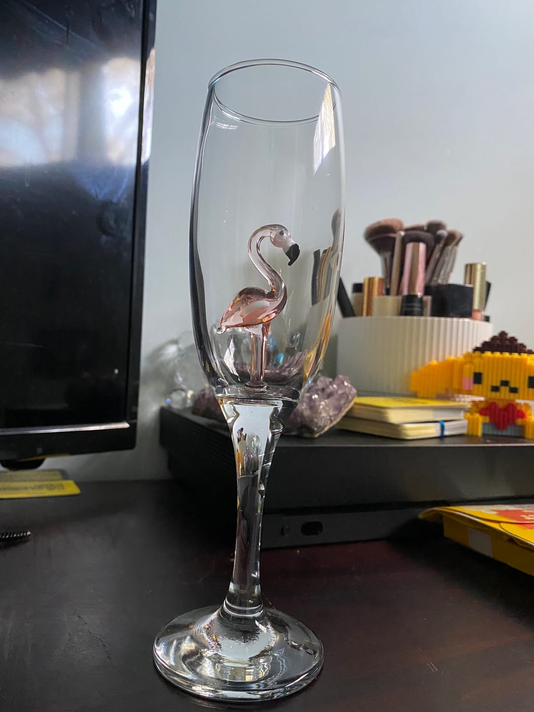 Customer photo review of Flamingo Champagne Glass