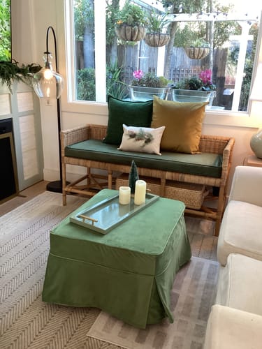 Customer photo review of PB Comfort Ottoman Cover