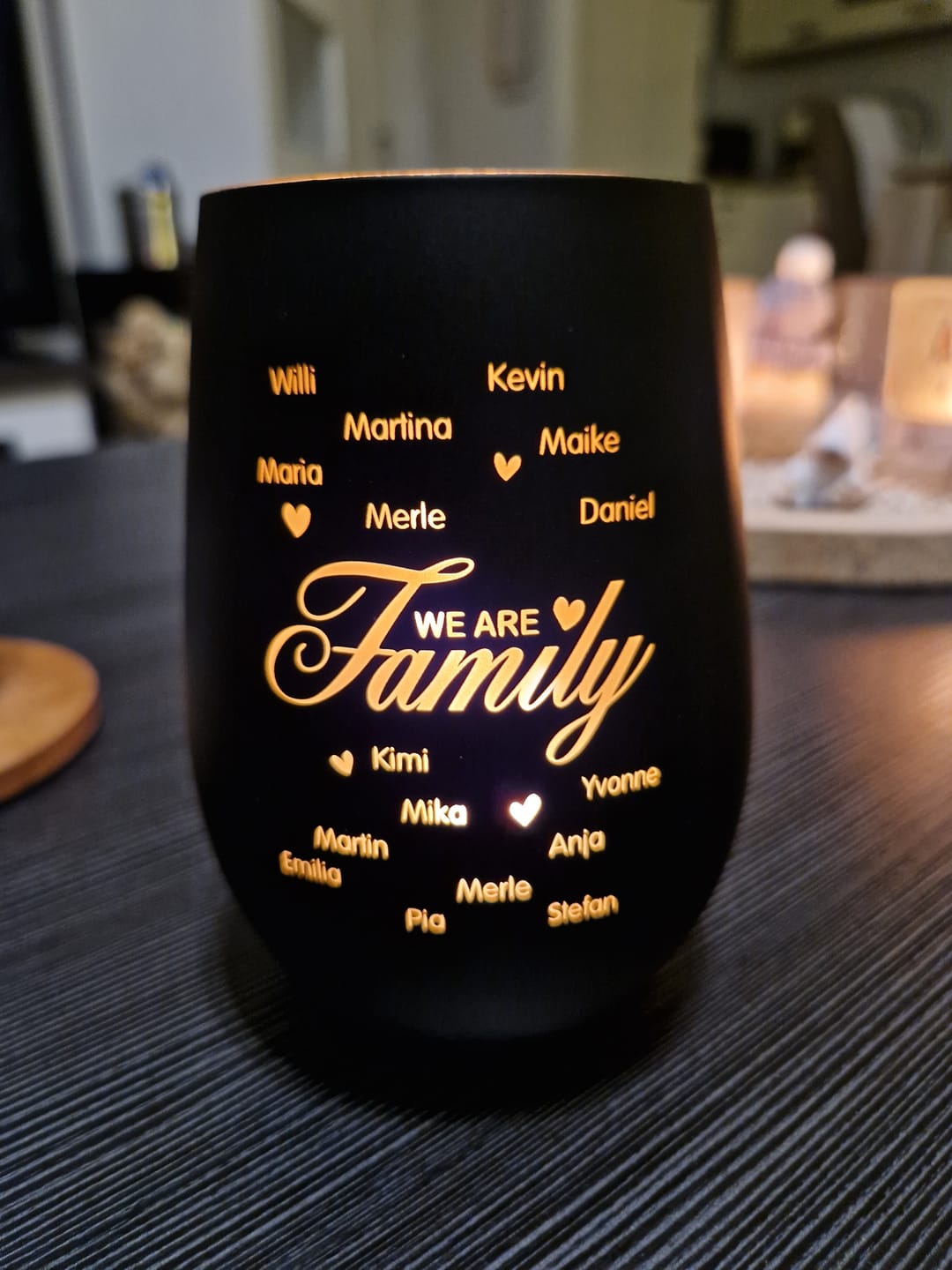 Customer photo review of We are Family - Familien-Windlicht