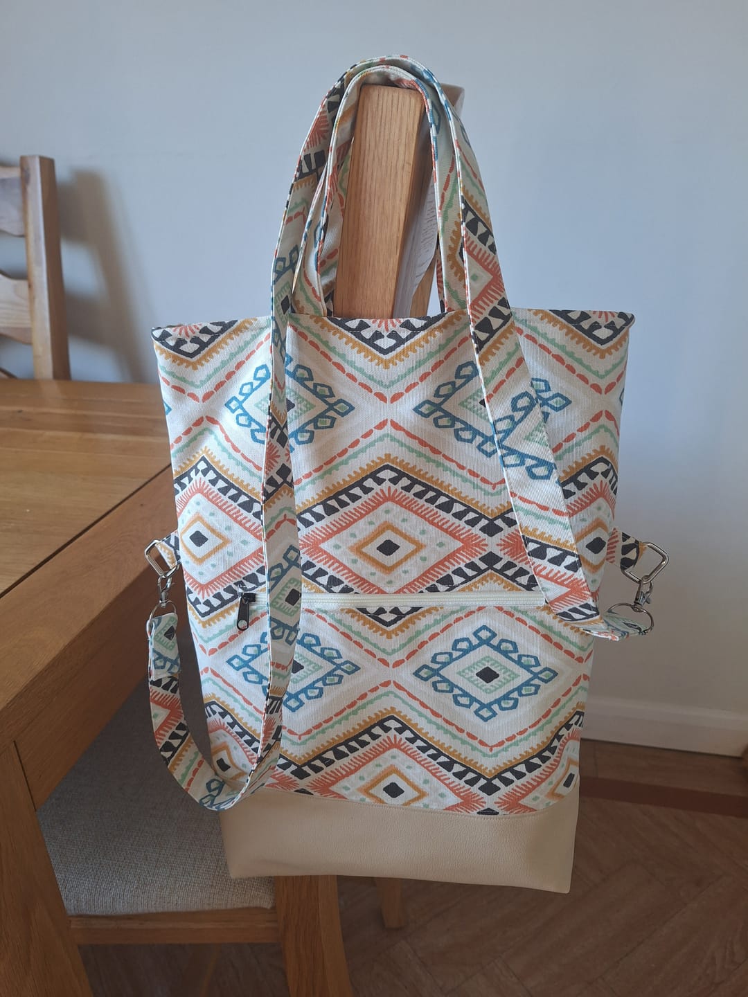 Customer photo review of Tribal Design Tiles Cotton Canvas Fabric