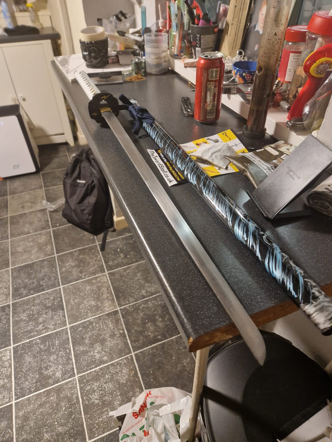 Customer photo review of Ghost Of Tsushima - Jin Sakai Display Katana (Blue)