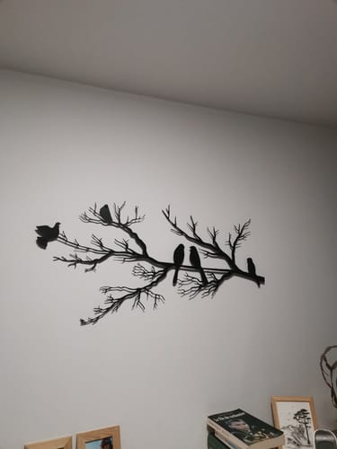 Customer photo review of Décoration murale en métal moderne - Oiseaux sur branche (V.02)