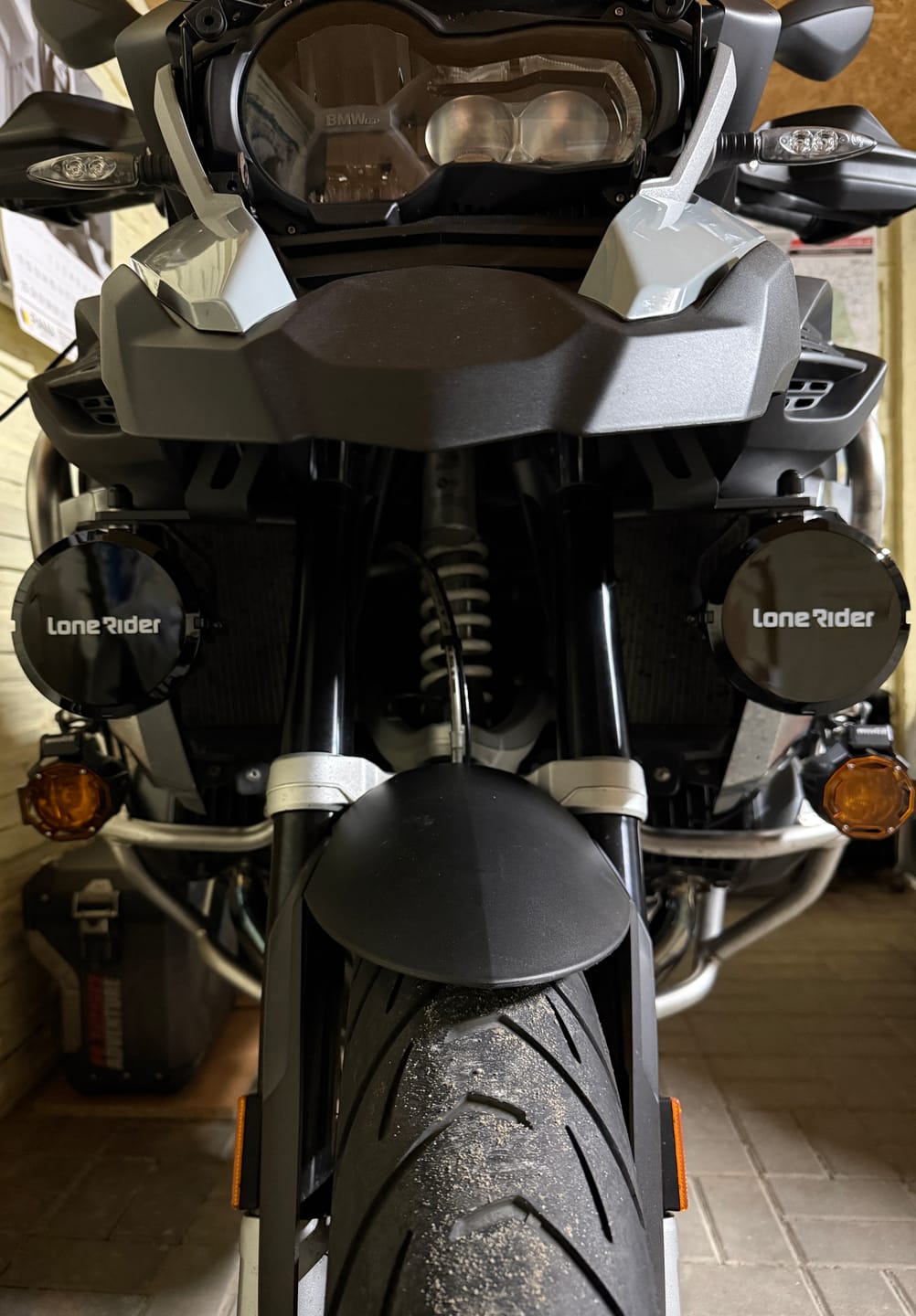 Customer photo review of Under Nose Mount for Motorcycle Lights