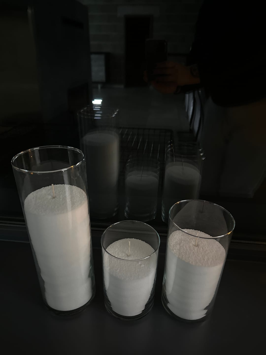 Customer photo review of Candlera 3-Glass Cylinder Set