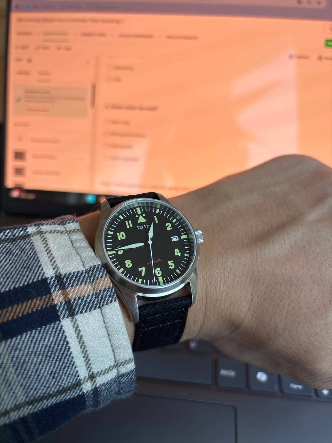 Customer photo review of Far-Far Automatisk Pilotklokke Sort