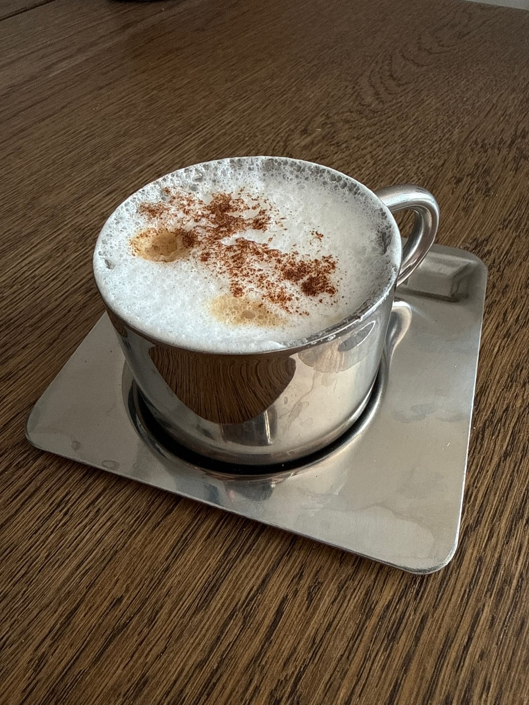 Customer photo review of Venice Mirror Cup with a Saucer & Spoon