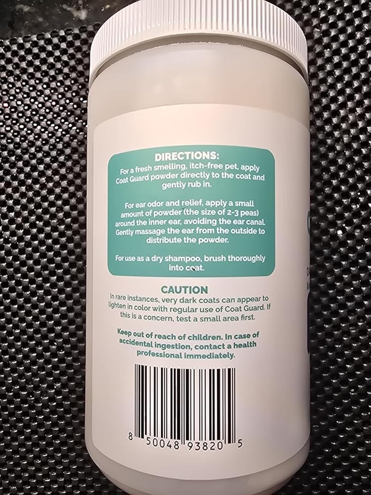 Customer photo review of Coat Guard Dry Shampoo for Dogs and Cats