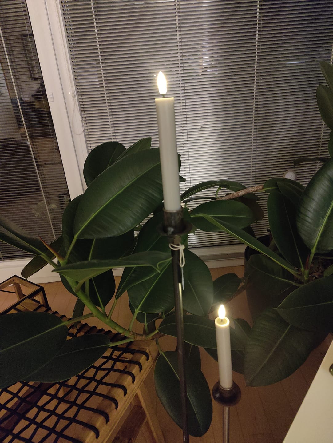 Customer photo review of LED Kronelys 2 stk, Ø 2 x 15 cm Sand