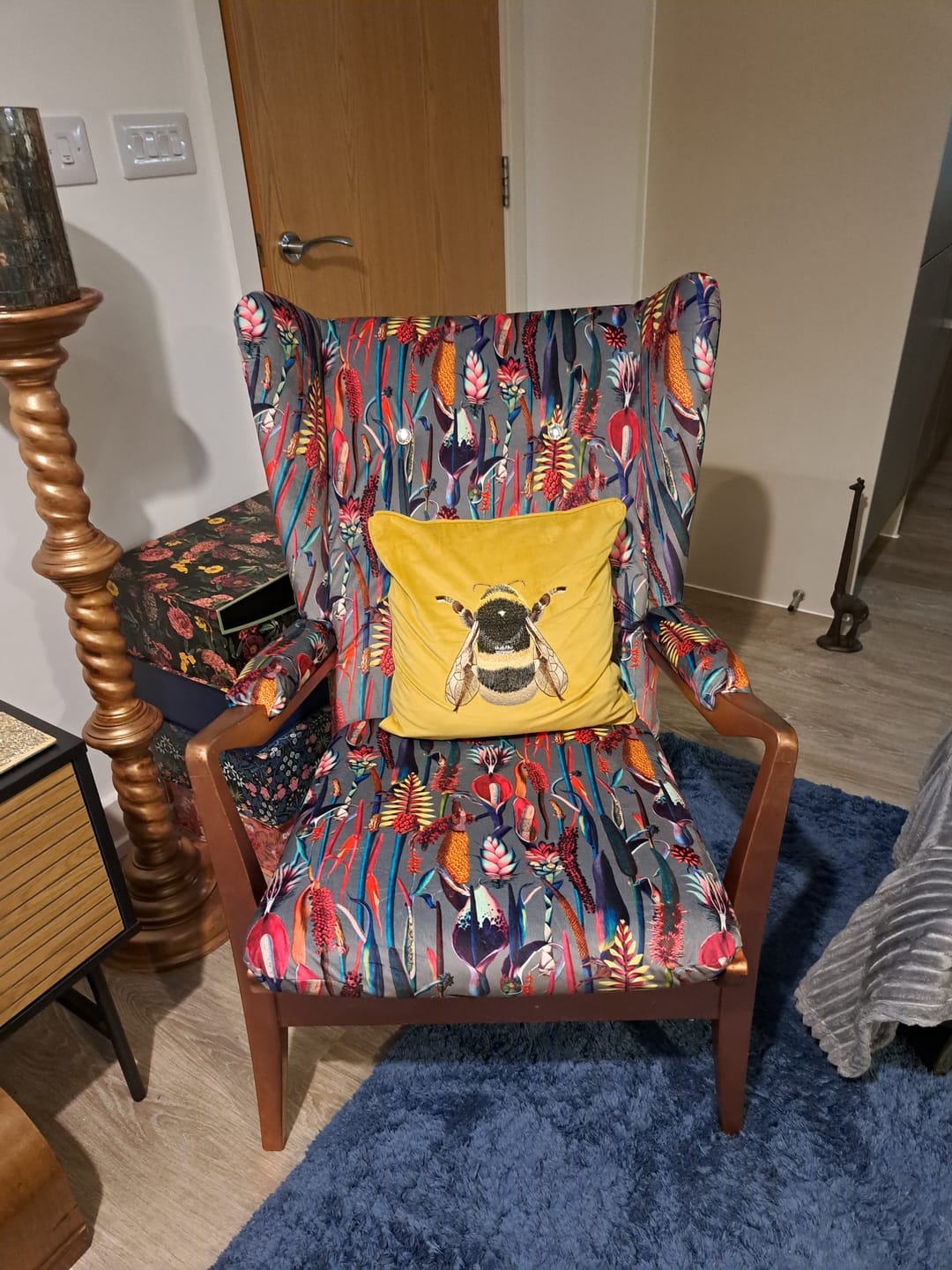 Customer photo review of Abstract Plants Digital Velvet Fabric