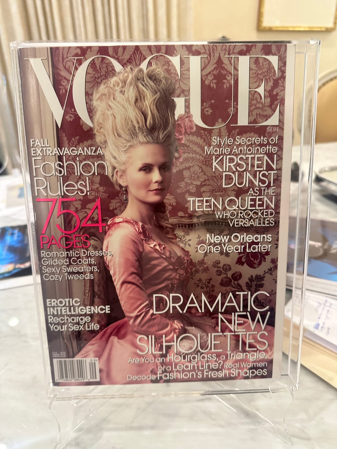 Customer photo review of Clear Acrylic Display Case for Collectible Magazine or Comic Book (A119)