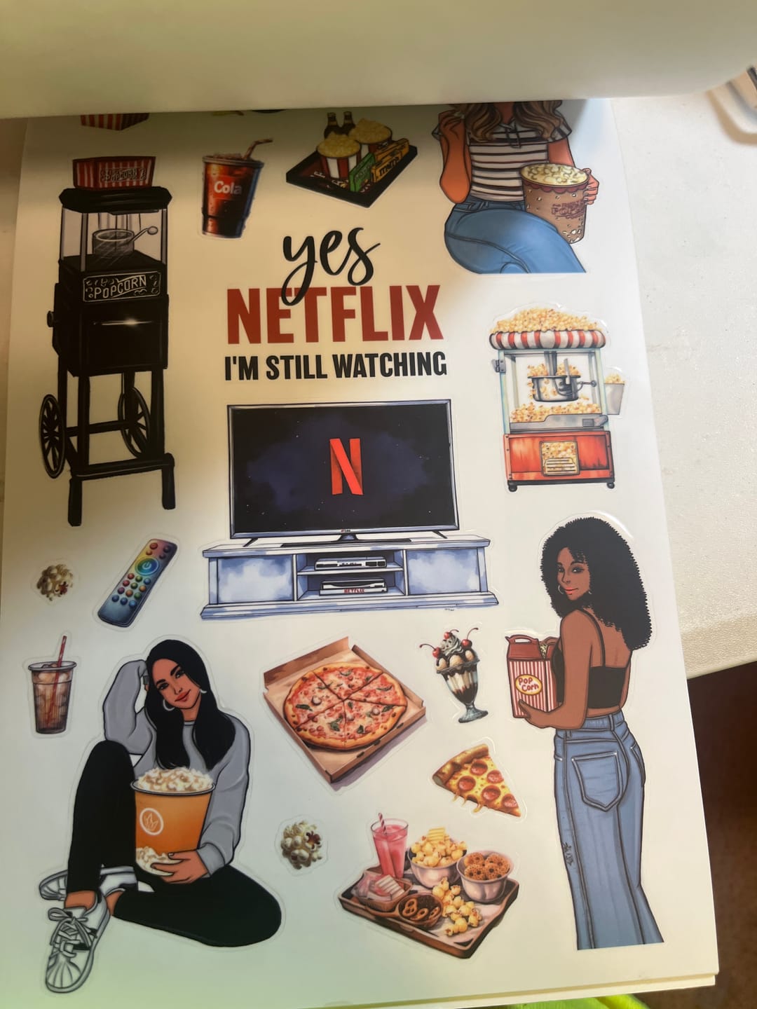 Customer photo review of My Favorite Things Music & Movies Edition Sticker Book