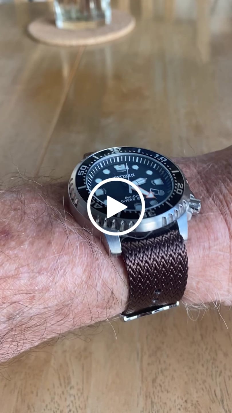 Customer video review of Mako- Luxury Single Pass Military Style Watch Strap