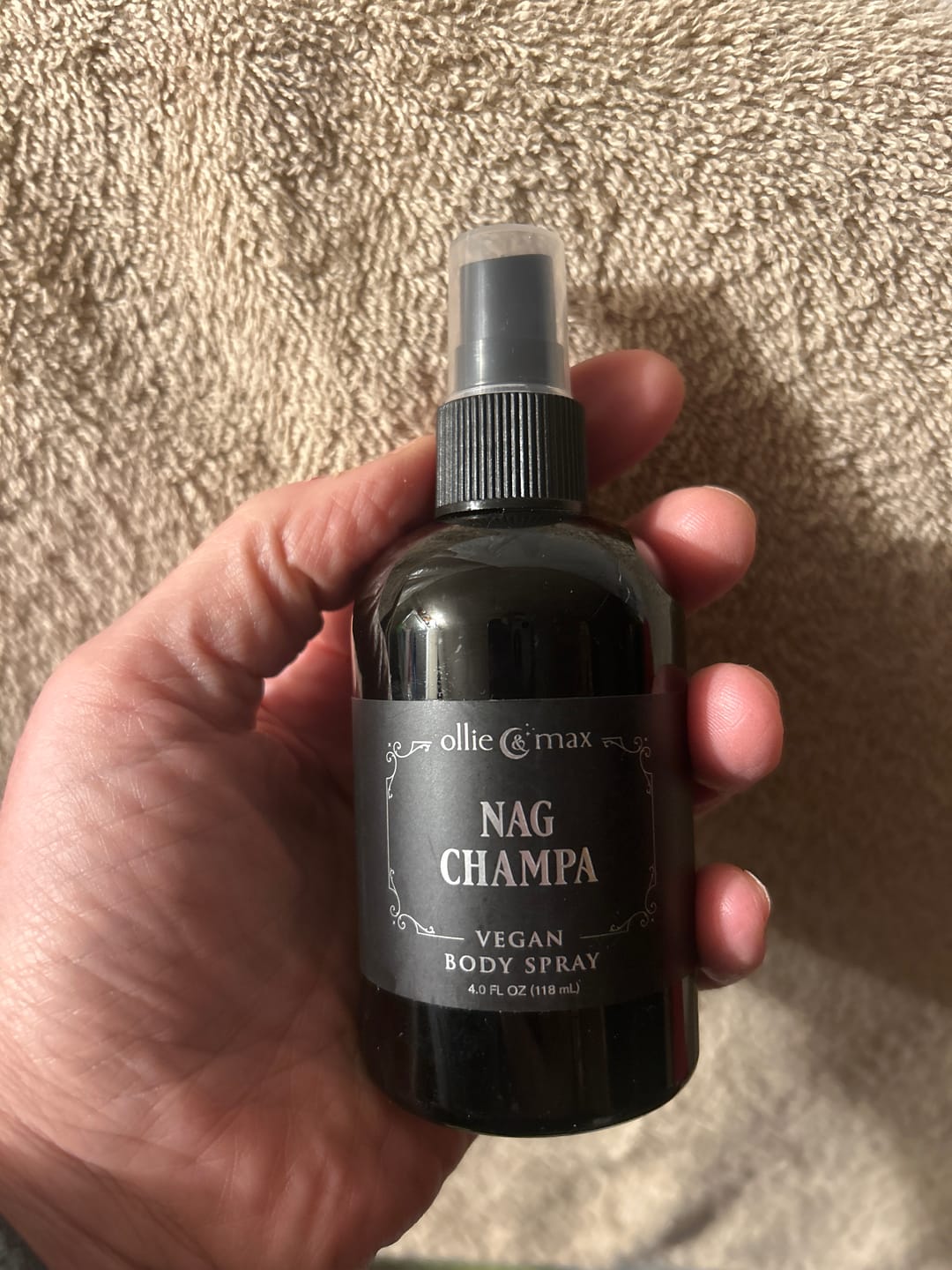 Customer photo review of Nag Champa Body Spray