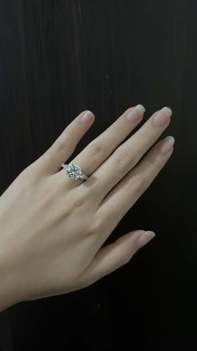 Customer photo review of 3ct Dublin Engagement Ring