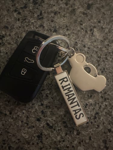 Customer photo review of Kennzeichen Schlüsselanhänger Mini Nummernschild Metall