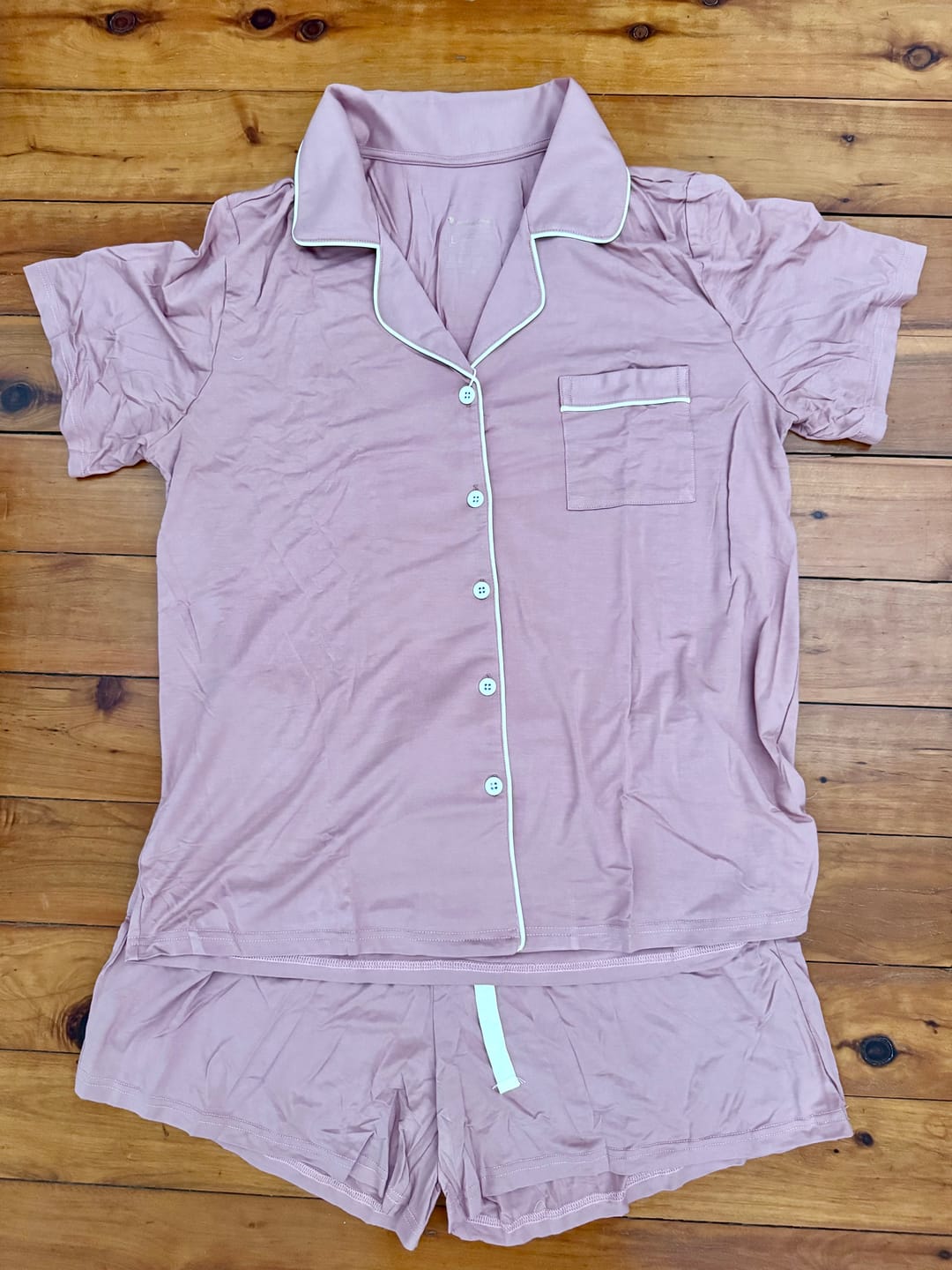 Customer photo review of Cinnamon : Bamboo Short Pyjama Set - Georgia