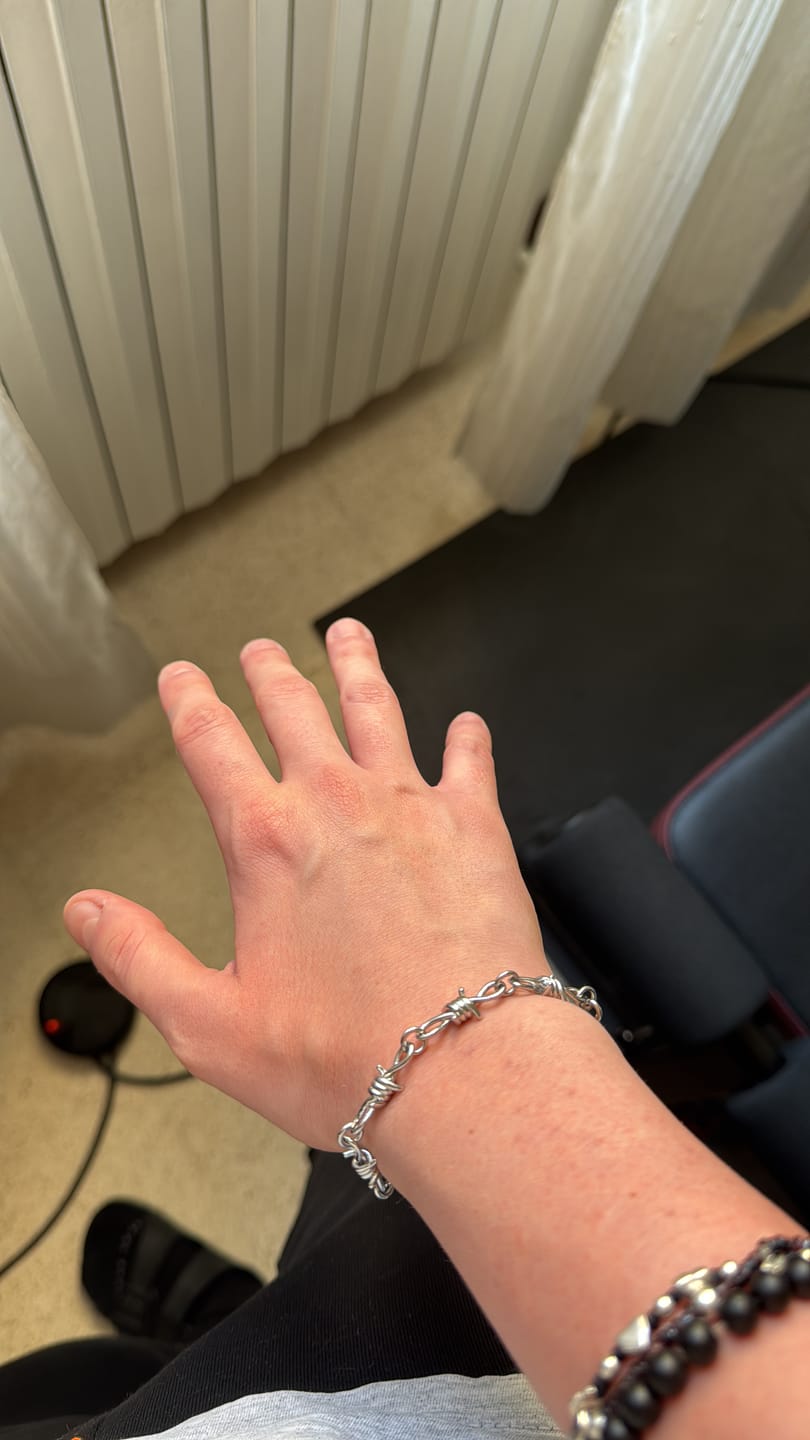 Customer photo review of Barbed Wire Bracelet (Silver)