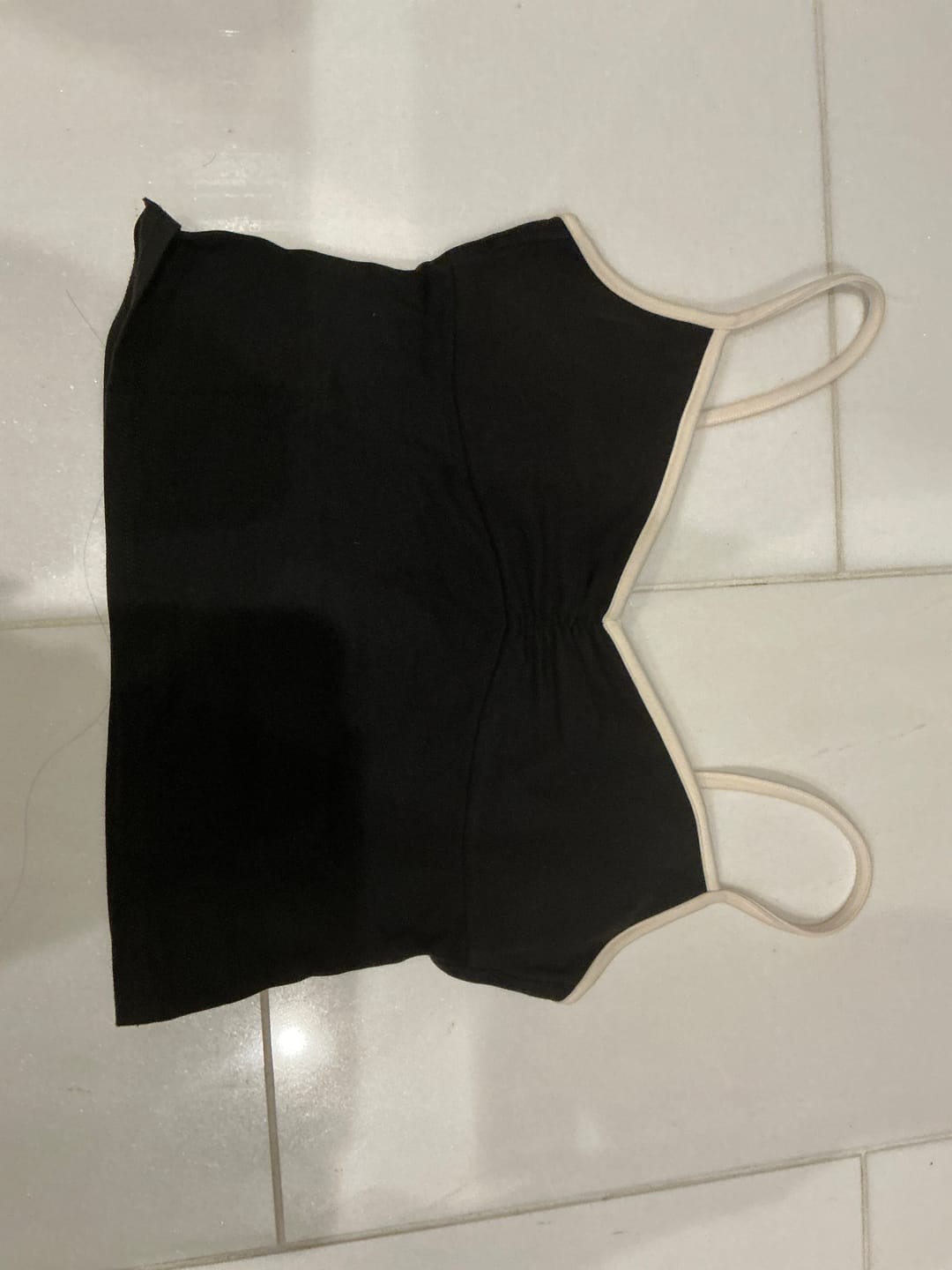 Customer photo review of The Ballet Tank / Black-Cream