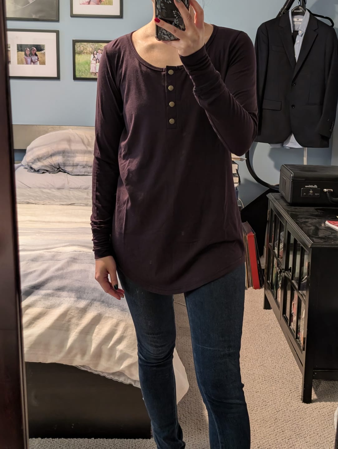 Customer photo review of *Pre-Sale* Long Sleeve Henley