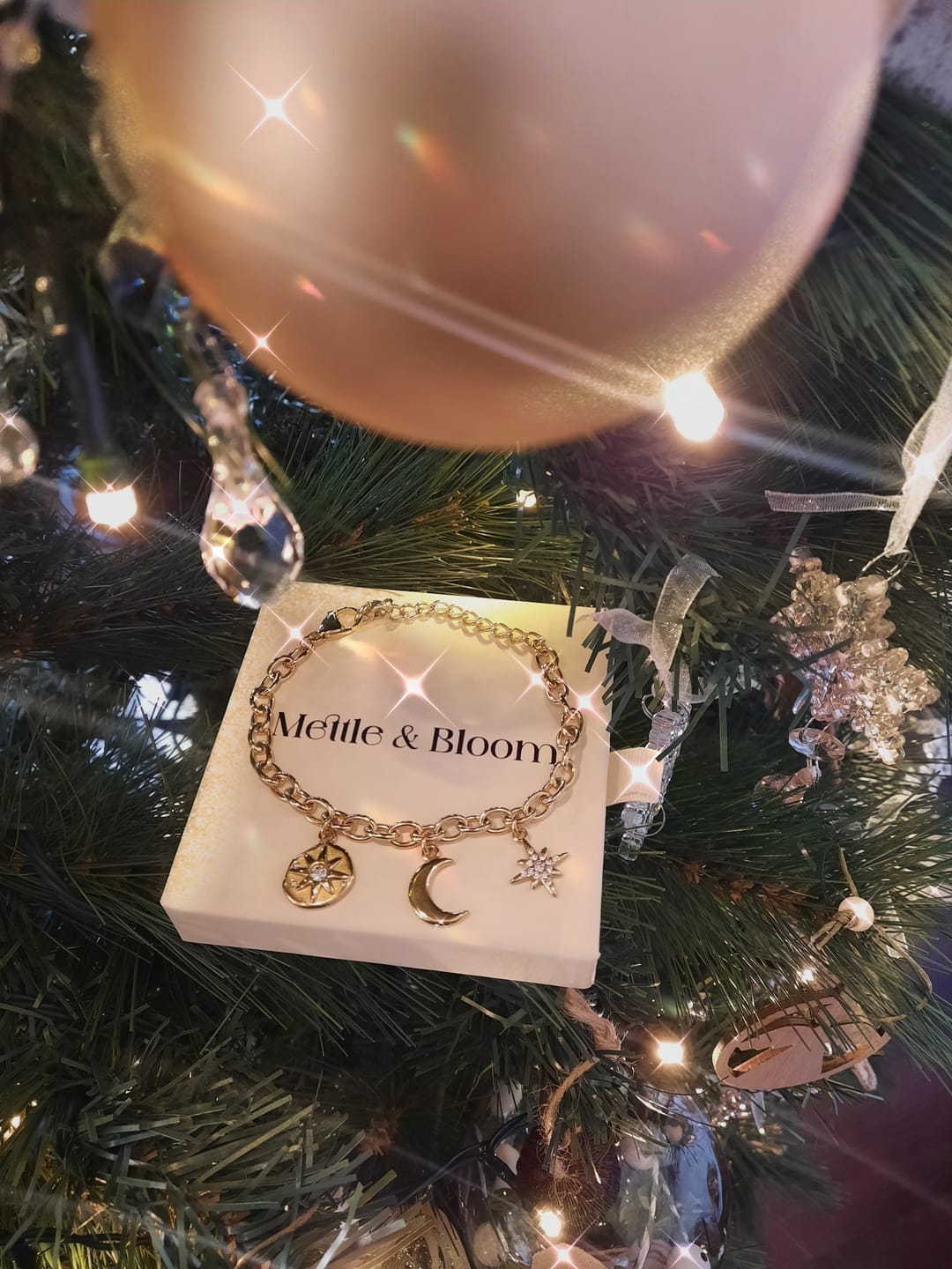 Customer photo review of My Sun, Moon & Stars Charm Bracelet