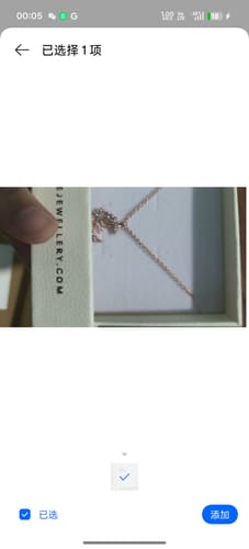 Customer photo review of Luna Crescent Necklace