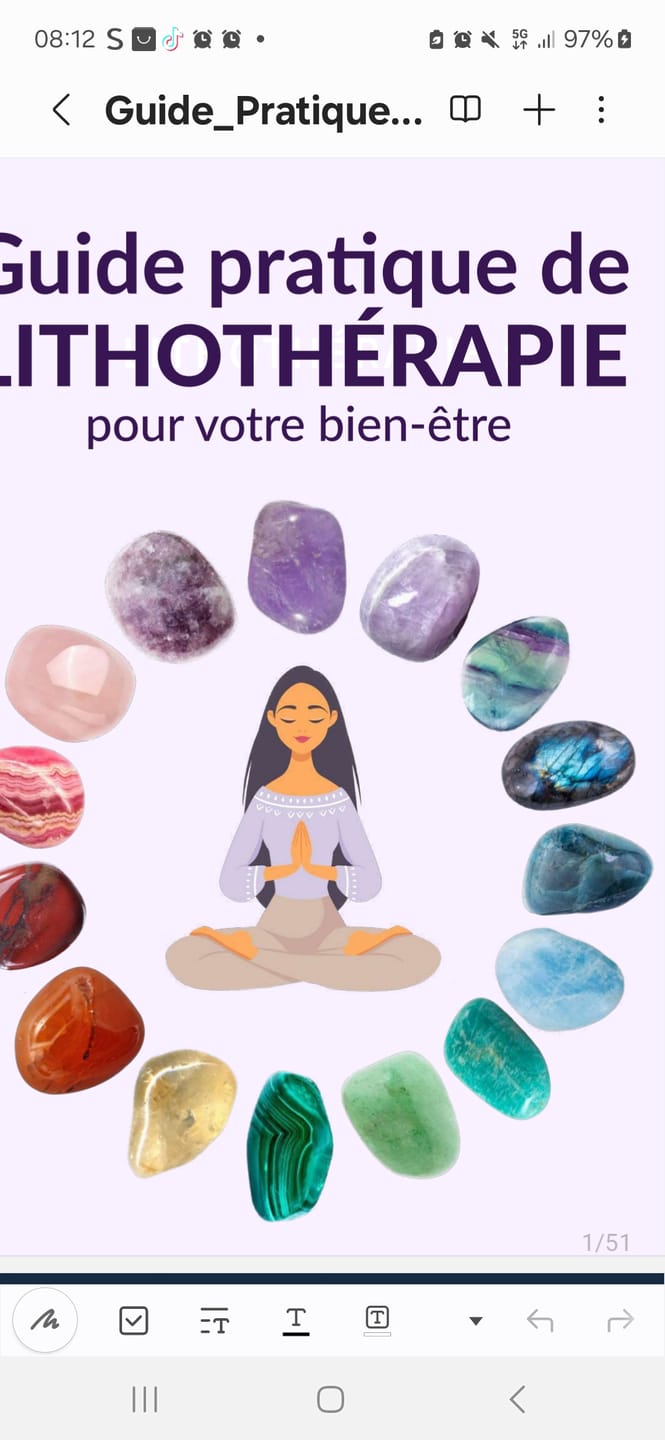 Customer photo review of eBook OFFERT - Guide pratique de lithothérapie pour votre bien-être