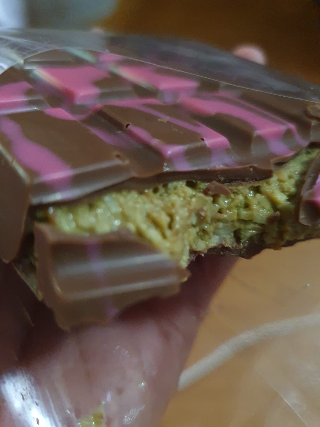 Customer photo review of Pistachio Knafeh Bliss Block - Viral Dubai Chocolate Bar 200g