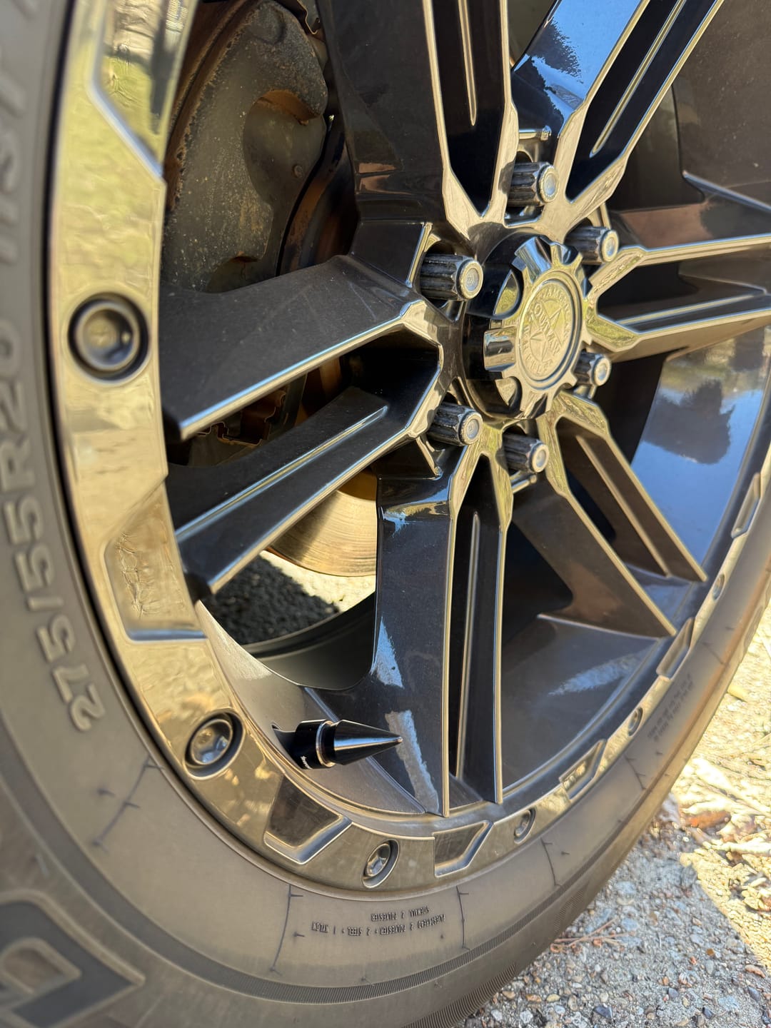 Customer photo review of Spike Tire Valve Caps