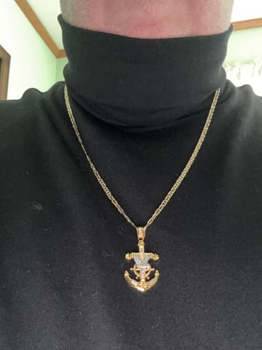 Customer photo review of Anchor & Eagle Pendant