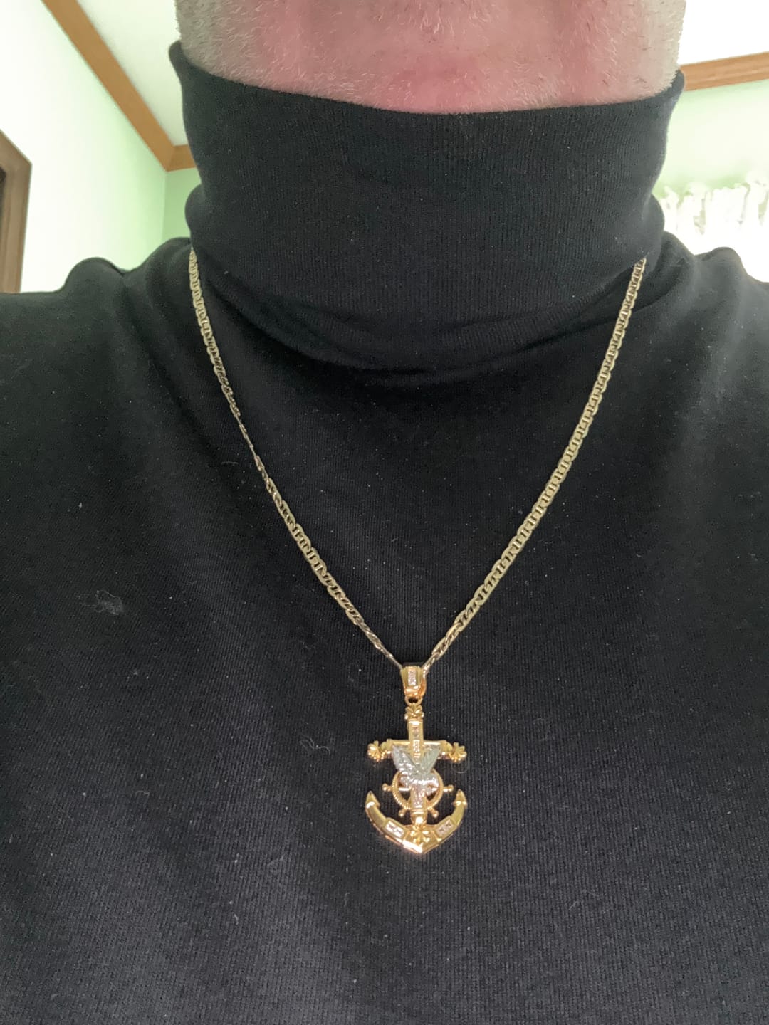 Customer photo review of Anchor & Eagle Pendant