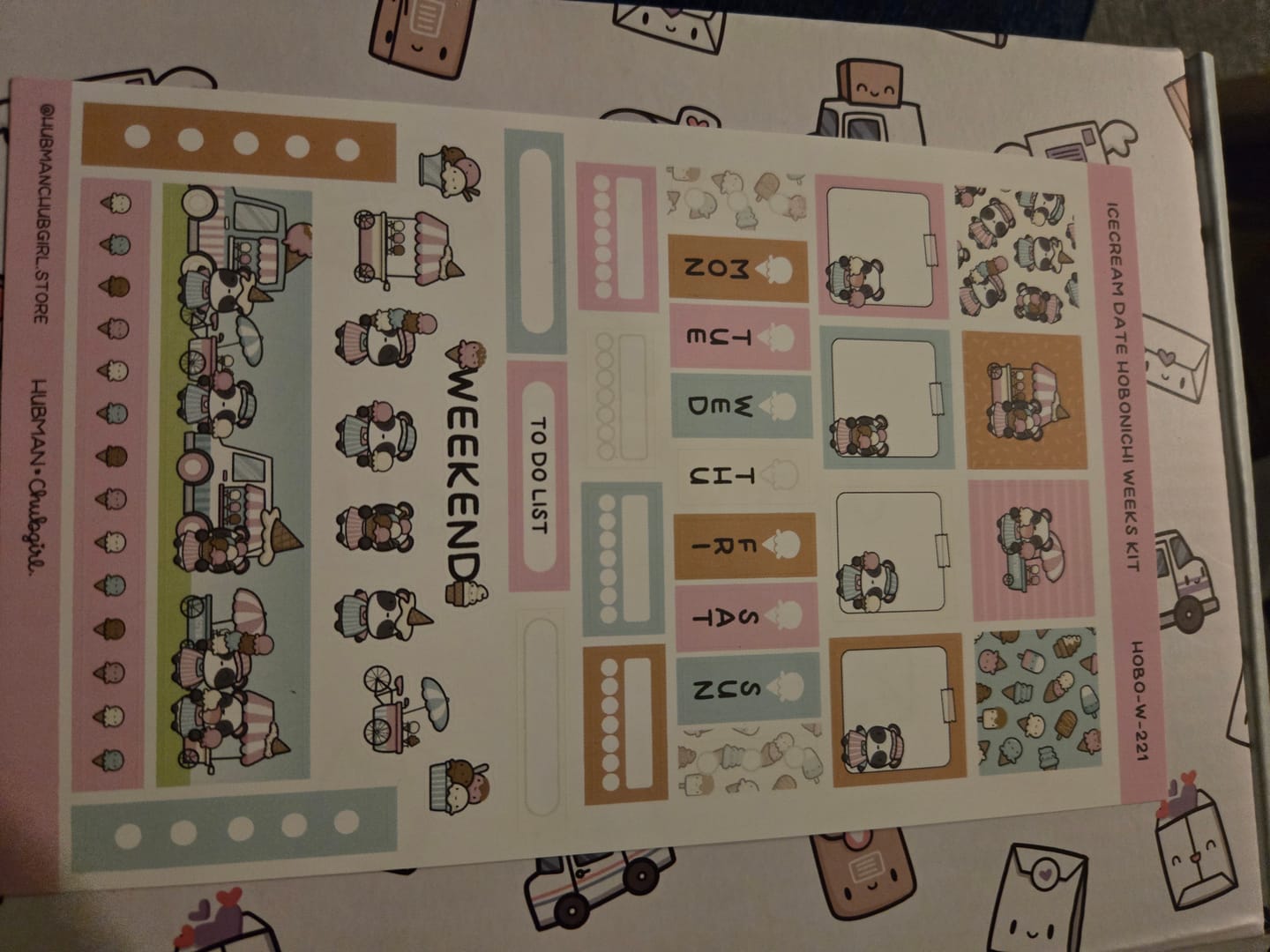 Customer photo review of Icecream Date Theme Hobonichi Weeks Kit
