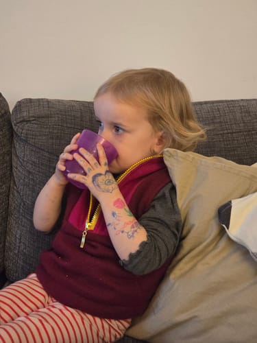 Customer photo review of Upcycling Kaschmir Zip Pullunder 98/104