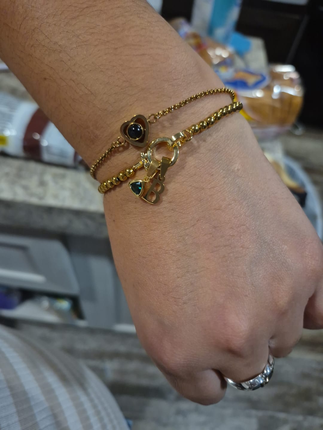 Customer photo review of Personalized Heart Photo Bracelet