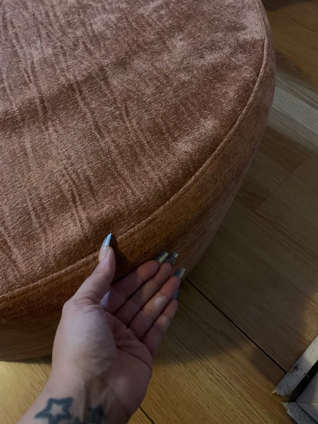 Customer photo review of C8 Round Pouf Ottoman