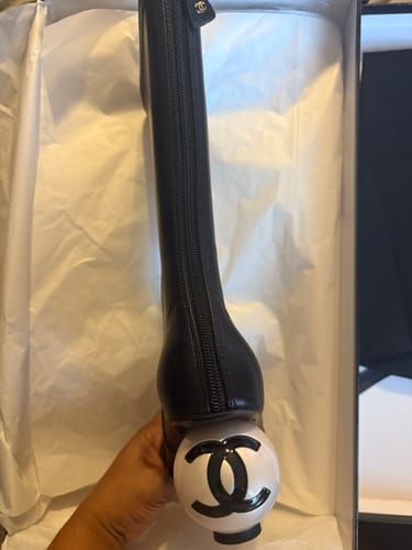 Customer photo review of CC PEARL BOOTS 65MM IN BLACK CALFSKIN