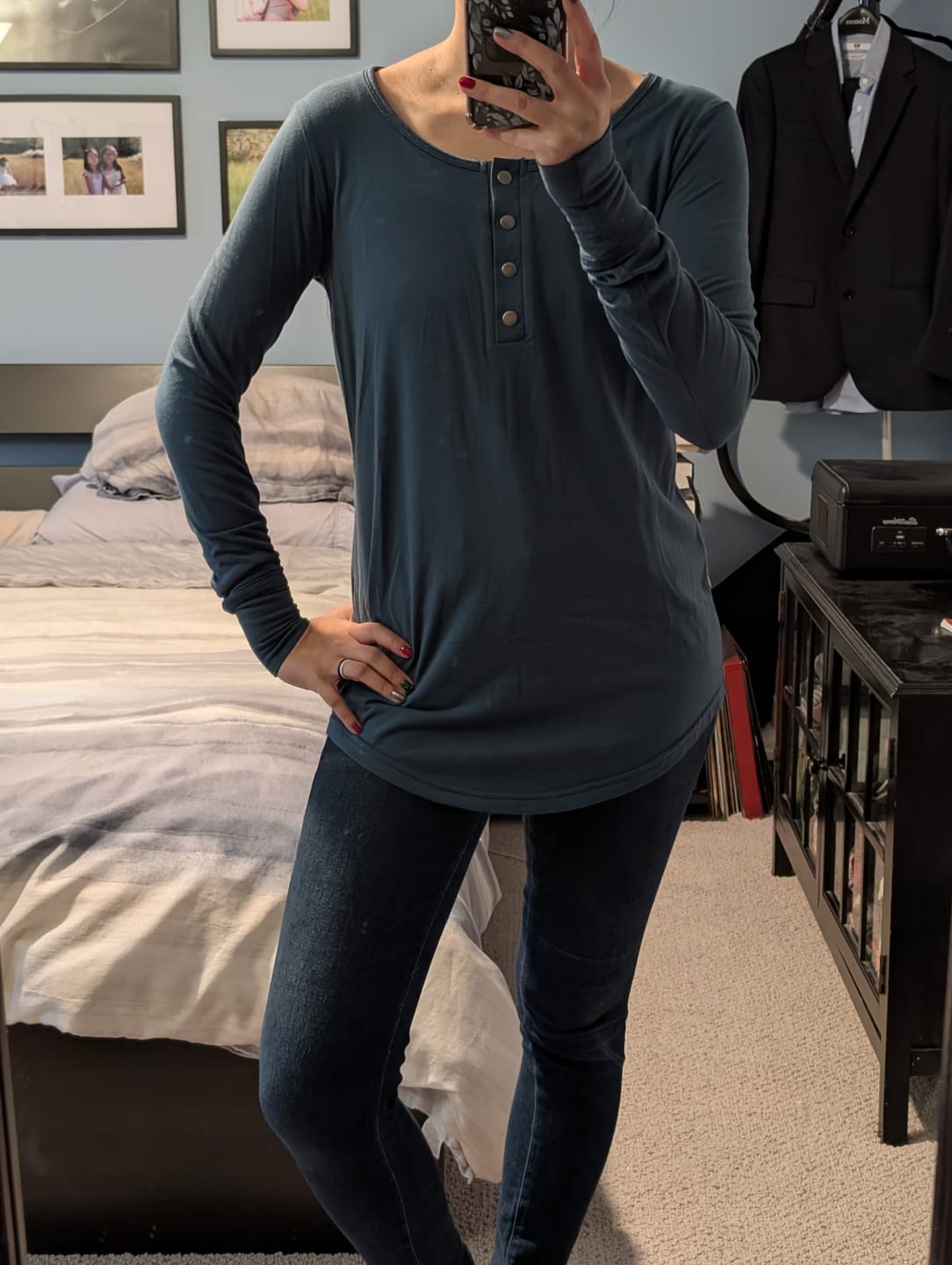 Customer photo review of *Pre-Sale* Long Sleeve Henley