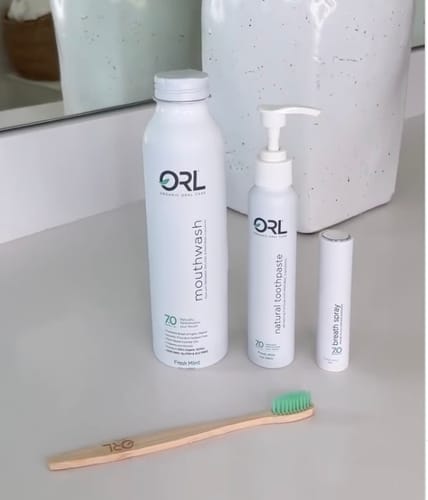 Customer photo review of Special Offer!  Fresh Mint Bundle - Toothpaste & Mouthwash - Plus Free ORL Breath Spray Included! ($8.99 Value)!