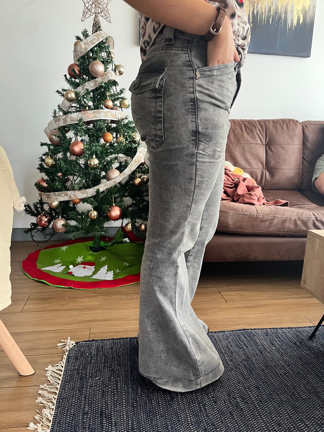Customer photo review of JEANS FLARE RITA gris gravillado