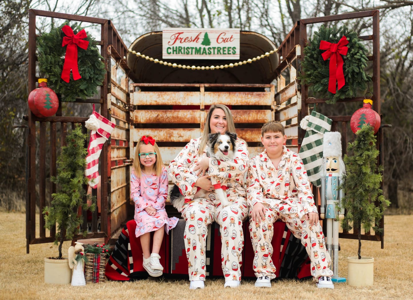 Customer photo review of Christmas Pajama Top -  Santa and Rudolph
