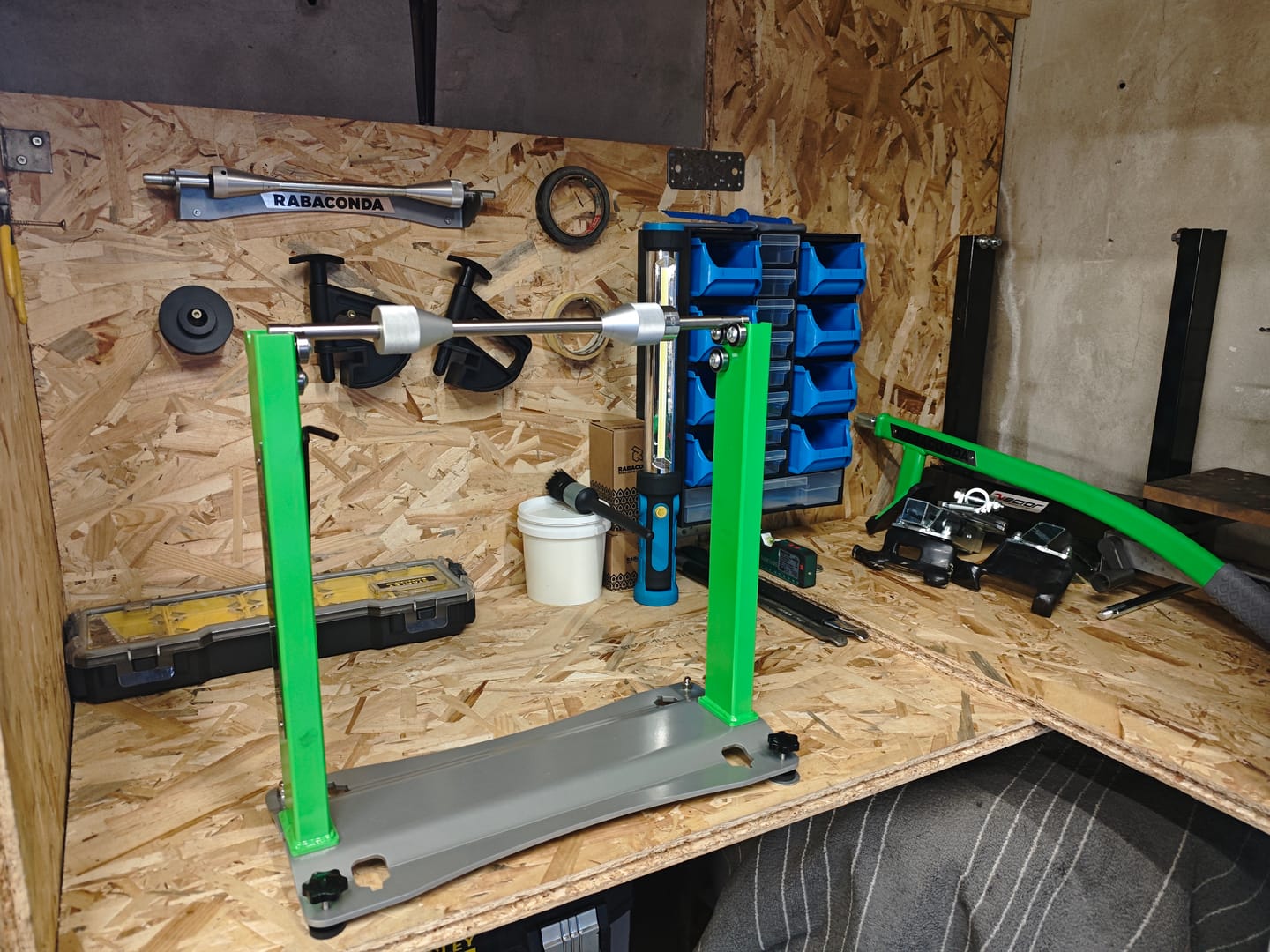 Customer photo review of Motorcycle Wheel Balancer