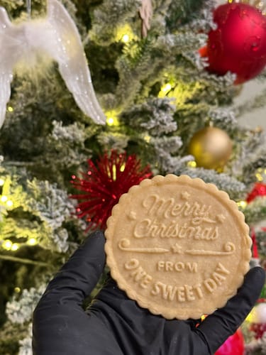 Customer photo review of Custom Christmas Cookie Stamp Embosser - Design #2