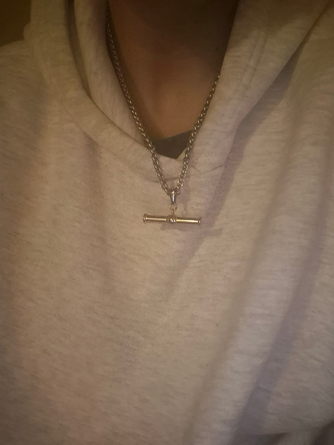 Customer photo review of PRE ORDER - XL T-Bar Necklace silver