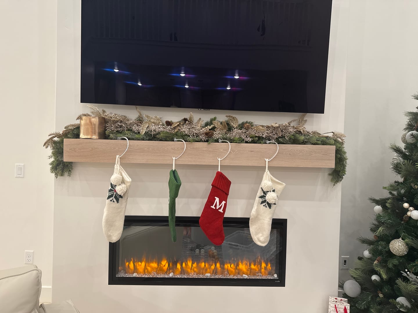 Customer photo review of White Oak Fireplace Mantel