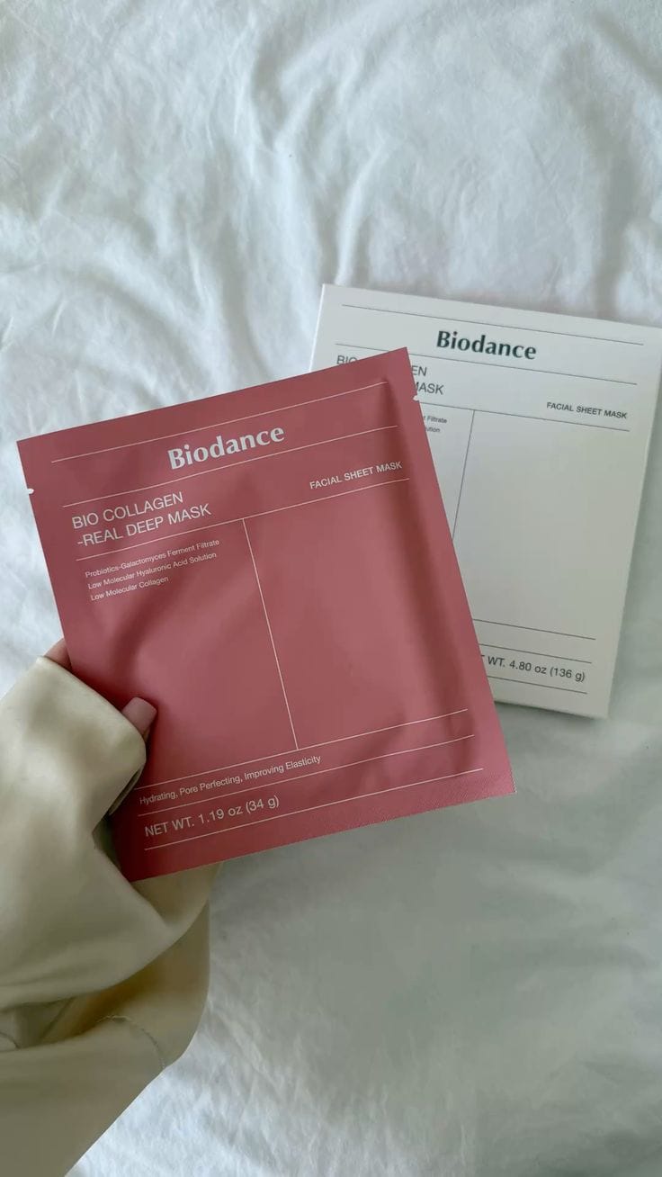 Customer photo review of Nakts hidrogela maska ar kolagēnu Biodance Bio-Collagen Real Deep Mask
