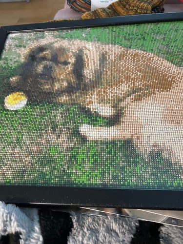 Kundenbewertung mit Foto zu Diamond Painting eigenes Bild