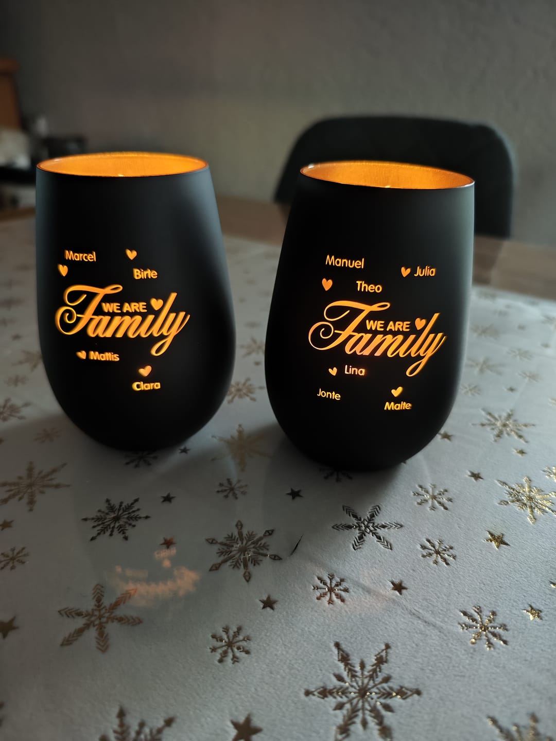 Customer photo review of We are Family - Familien-Windlicht