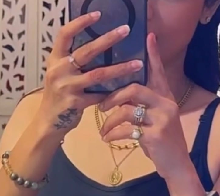Customer photo review of Penny Elizabeth Three Layer Necklace